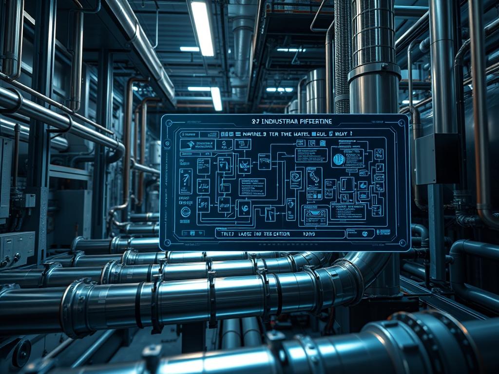 Industrial Refrigeration Pipe Labels
